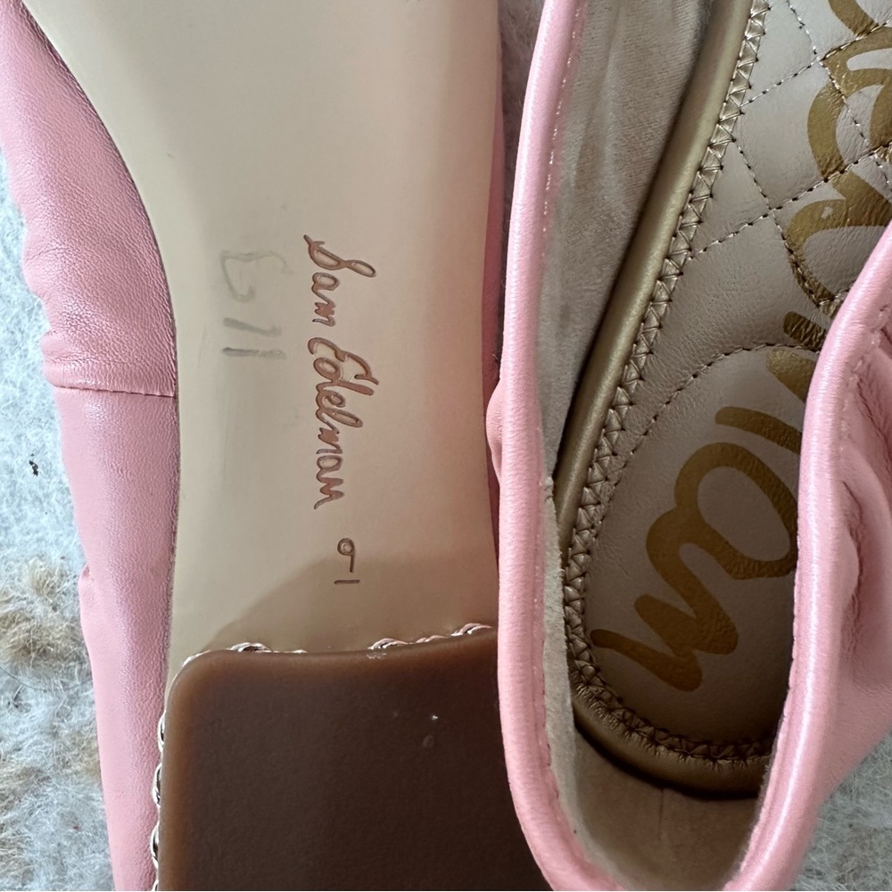 Sam Edelman Meg Pink Leather Ballet Flats - Picture 5 of 8